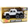 LEAN TOYS Auto offroad a frizione con luci e suoni bianco perla 6x6 1:16