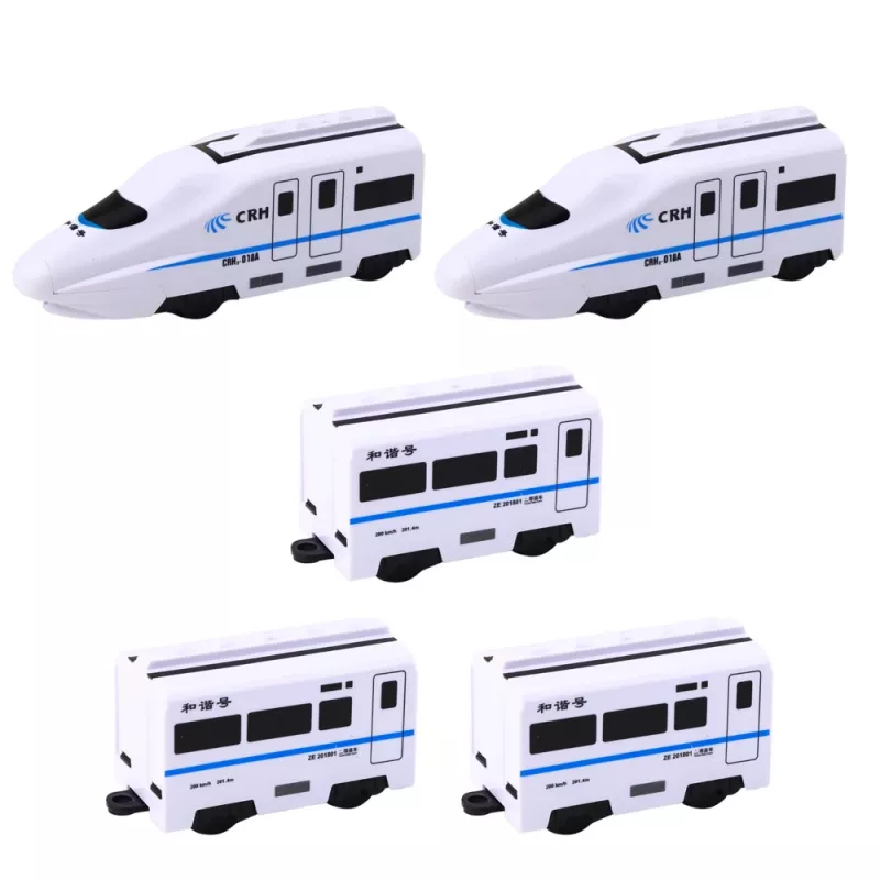 LEAN TOYS Treno giocattolo interattivo con suoni e luce, bianco, 62 cm