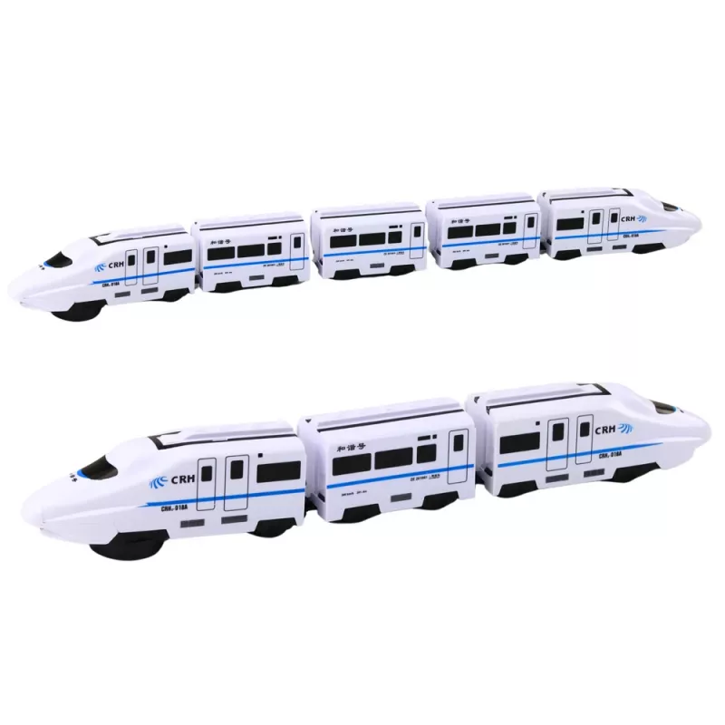 LEAN TOYS Treno giocattolo interattivo con suoni e luce, bianco, 62 cm