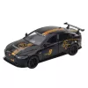 LEAN TOYS Auto sportiva in metallo con trazione pull-back, luci e suoni nero 1:32