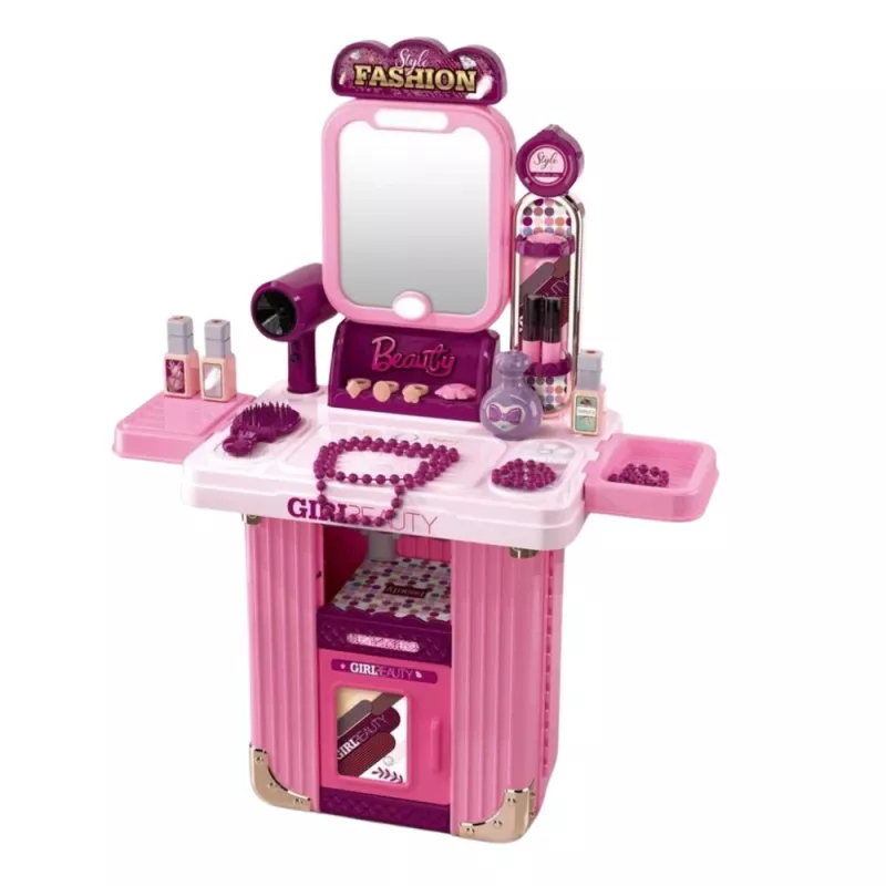 LEAN TOYS Set trucco in valigetta 2-in-1 rosa