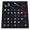 LEAN TOYS Set pietre minerali cristalli naturali collezione con lente e penna, 43 pezzi