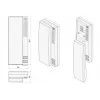 ACO INS-UP720B UNIFON - Cornetta citofonica digitale con 1 pulsante, bianco