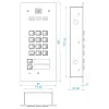 ACO FAM-P-2NPZSACC Postazione esterna citofonica per 2 famiglie a incasso con lettore RFID e serratura a codice, argento