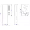 ACO INS-UP UNIFON - Cornetta citofonica audio con 2 pulsanti e aggancio magnetico della cornetta, bianco