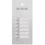 ACO FAM-P-6NPACC Targa citofonica a incasso per 6 appartamenti con lettore di prossimità RFID, argento