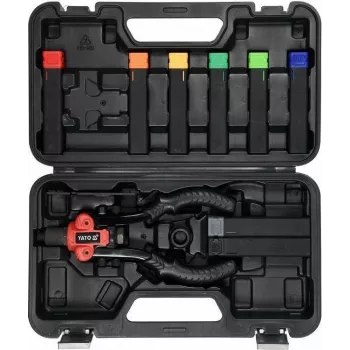 Yato YT-36091 set rivettatrice manuale a leva con 4 ugelli e rivetti