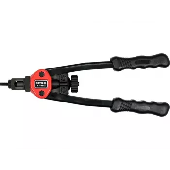 YATO rivettatrice manuale per dadi 3612 - da M3 a M12, 7 punzoni, acciaio Cr-Mo, azione a doppia leva