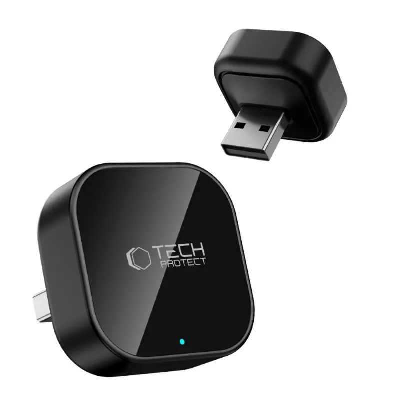 TECH-PROTECT ULTRABOOST CA01 adattatore Apple CarPlay / Android Auto USB Bluetooth 5.4 nero opaco