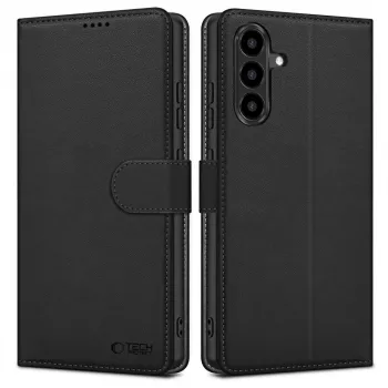 Tech-Protect custodia portafoglio per Samsung Galaxy A56 5G, nero opaco