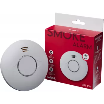 SAFEMI SHS-10W rilevatore di fumo WiFi - fotoelettrico, 85 dB, Tuya Smart, batteria 2 anni, EN14604