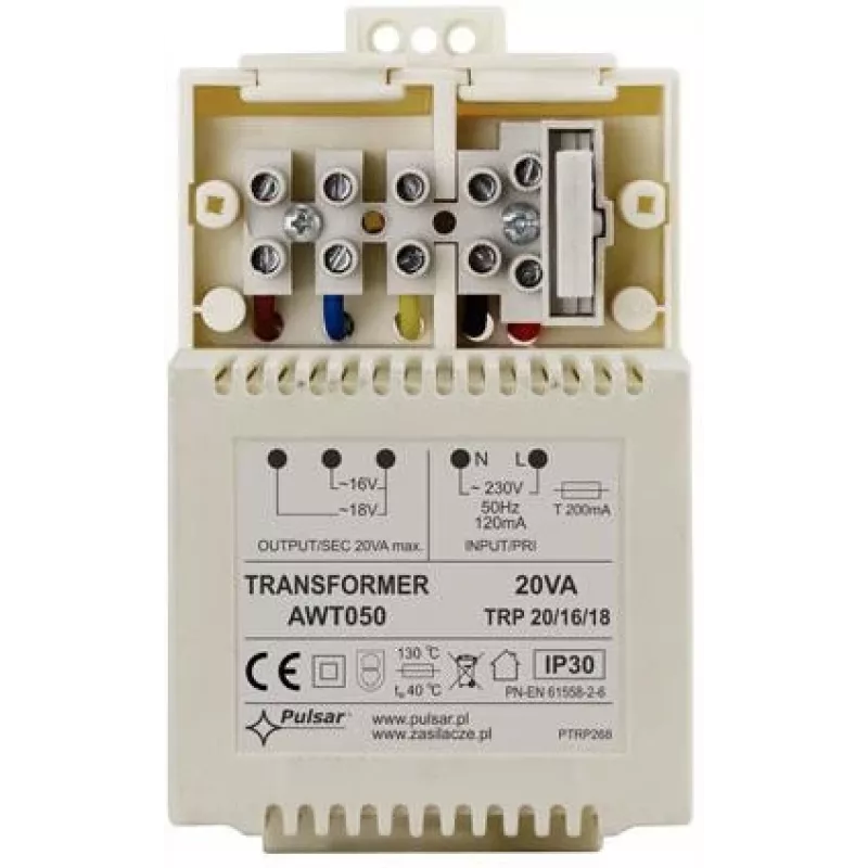 Pulsar AWT050 Trasformatore toroidale TRP 20VA 16V/18V
