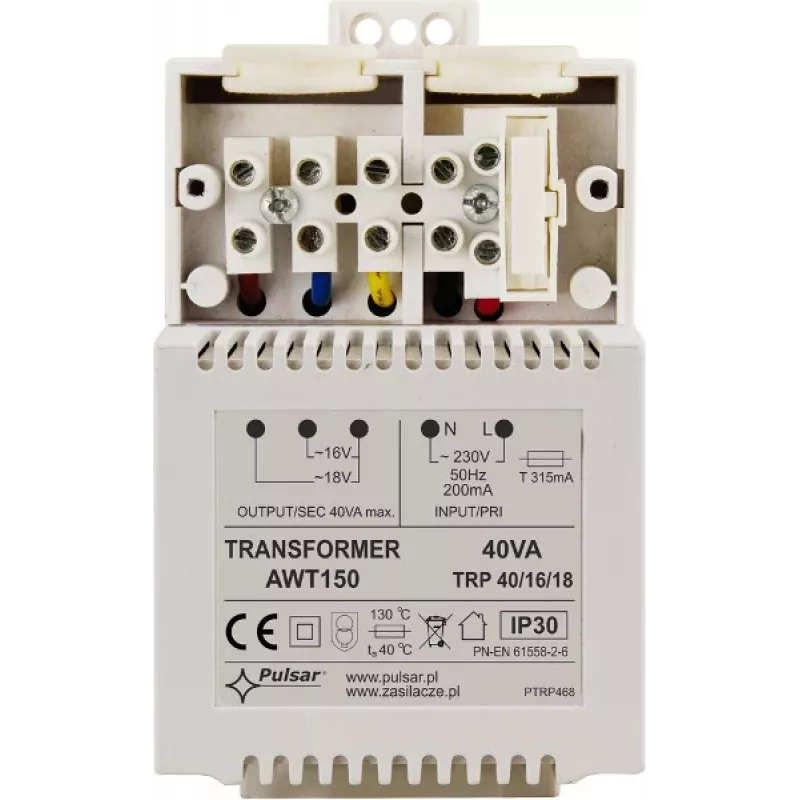 Pulsar AWT150 Trasformatore di alimentazione 40VA 16V/18V AC