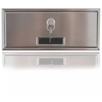 VIDOS S551-SKM Cassetta postale con videocitofono integrato, acciaio inox spazzolato, montaggio a incasso