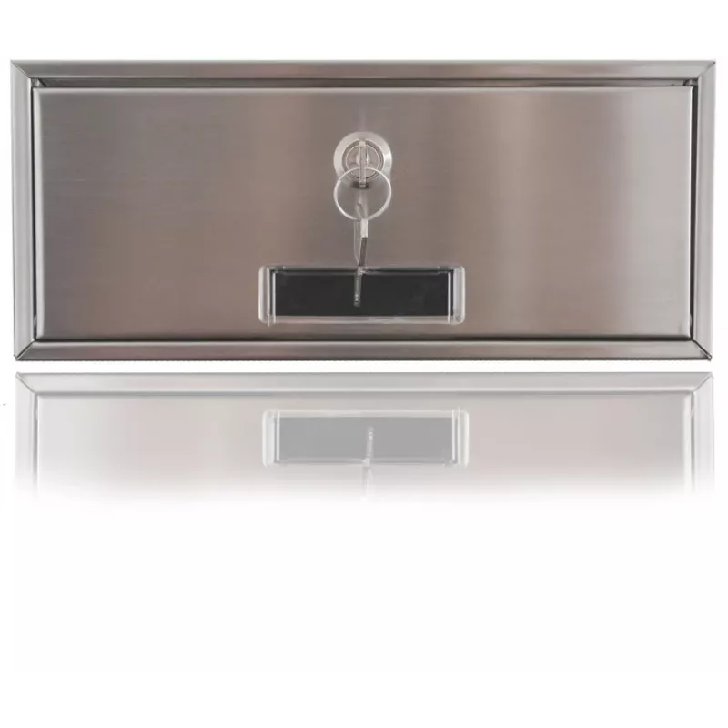 VIDOS S551-SKM Cassetta postale con videocitofono integrato, acciaio inox spazzolato, montaggio a incasso
