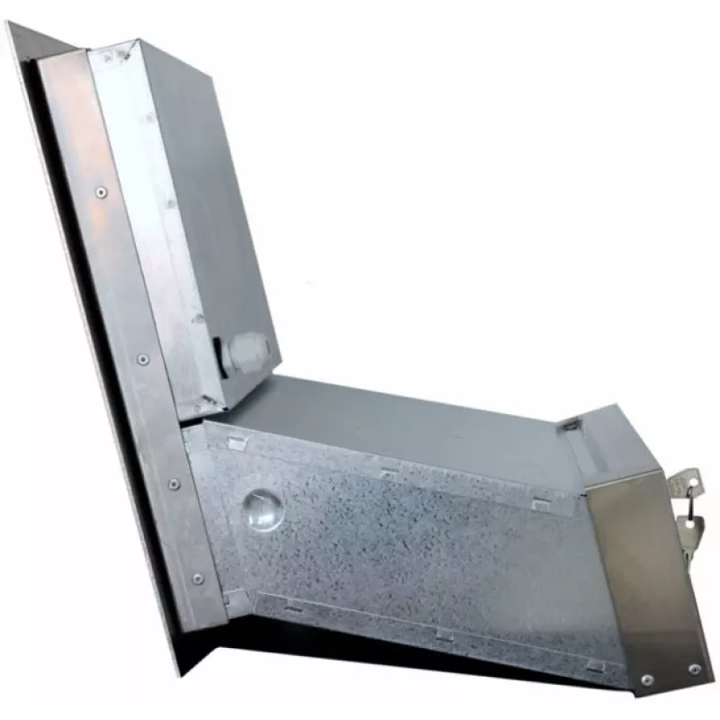 VIDOS S551-SKM Cassetta postale con videocitofono integrato, acciaio inox spazzolato, montaggio a incasso