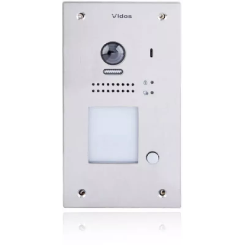 VIDOS DUO S1201A Videocitofono a 2 fili con RFID, Full HD 1080p, argento/grigio scuro