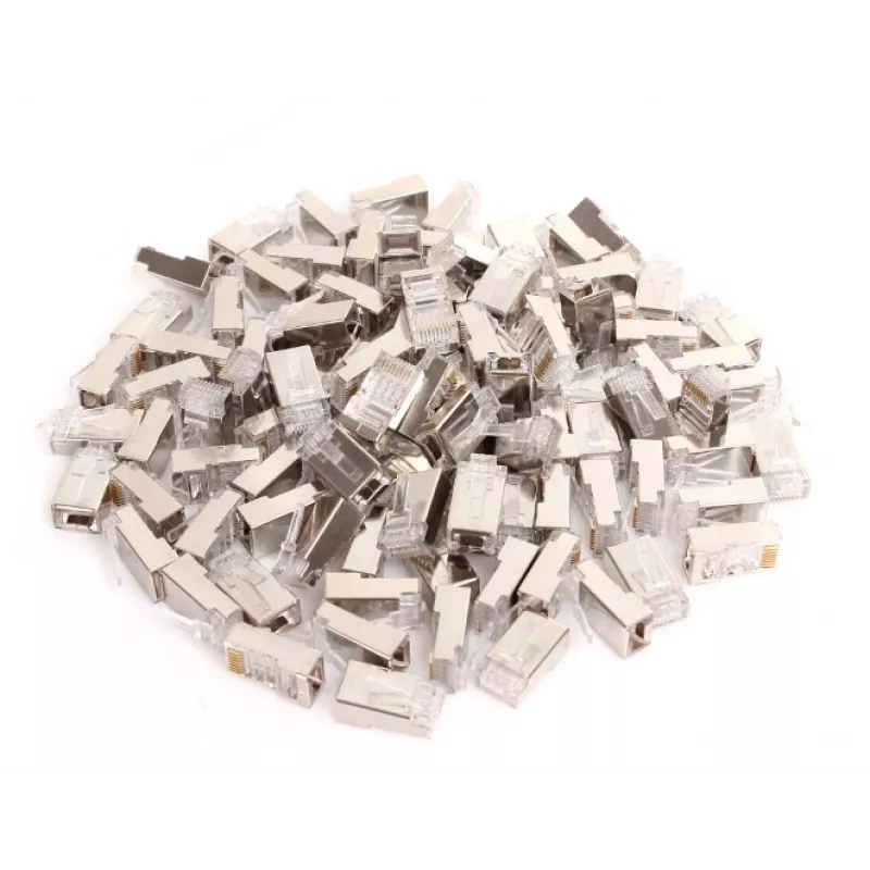 GETFORT Connettore schermato RJ45 CAT.5e 8P8C (100 pezzi)