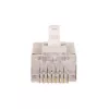GETFORT Connettore schermato RJ45 Cat.6 8P8C (100 pezzi) - contatti dorati, trasparente