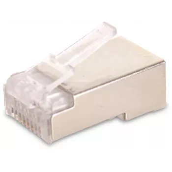GETFORT Connettore schermato RJ45 Cat.6 8P8C (100 pezzi) - contatti dorati, trasparente