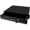 GETFORT GF-2U-drawer cassetto rack 2U - 19 inch in acciaio, nero, con serratura, portata 25 kg