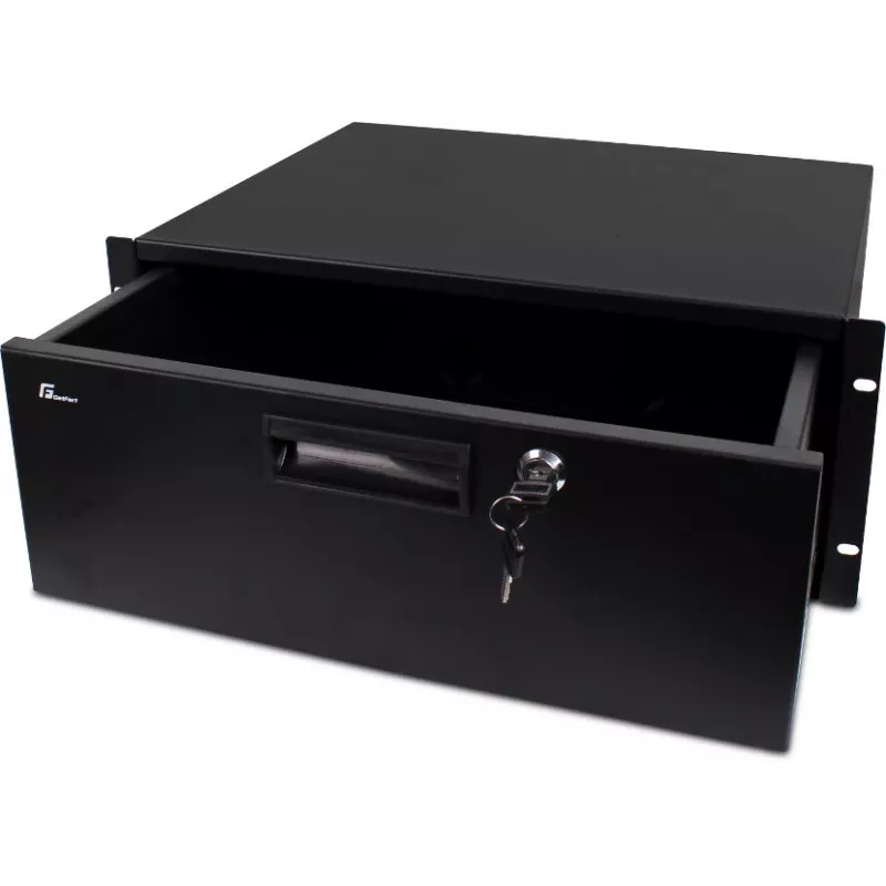 Getfort GF-4U-drawer cassetto rack 4U - cassetto estraibile 19 inch con serratura, nero
