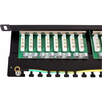 Patch panel FTP Cat.5e 24 porte 0.5U nero GETFORT PGF-5EFTP24-B8