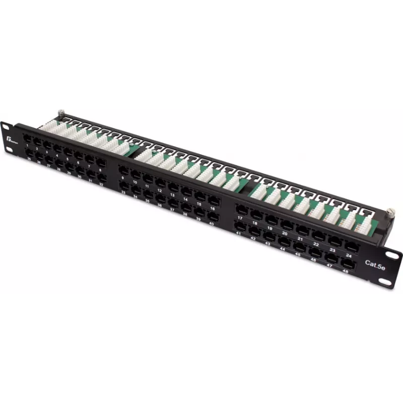 GETFORT PGF-5EUTP48-B9 patch panel UTP Cat.5e 48 porte 2U 19