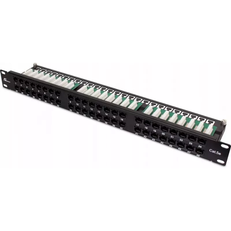 GETFORT PGF-5EUTP48-B9 patch panel UTP Cat.5e 48 porte 2U 19