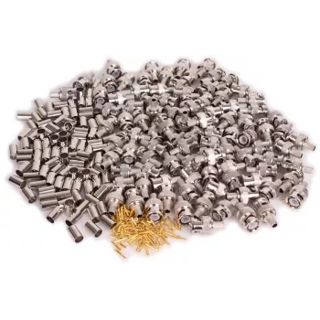 GETFORT BNC-Z RG59 connettore maschio BNC crimpabile per cavo coassiale RG59, 100 pezzi
