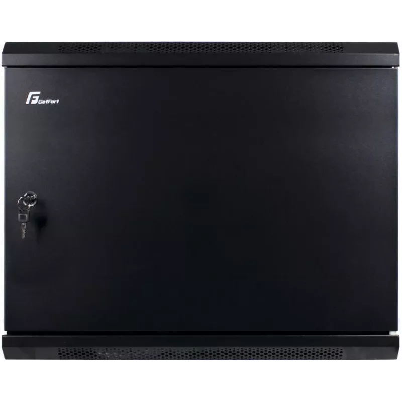 GETFORT armadio server a parete CALI 9U 600x600 con porta in acciaio massiccio - nero