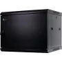 GETFORT armadio server a parete CALI 9U 600x600 con porta in acciaio massiccio - nero
