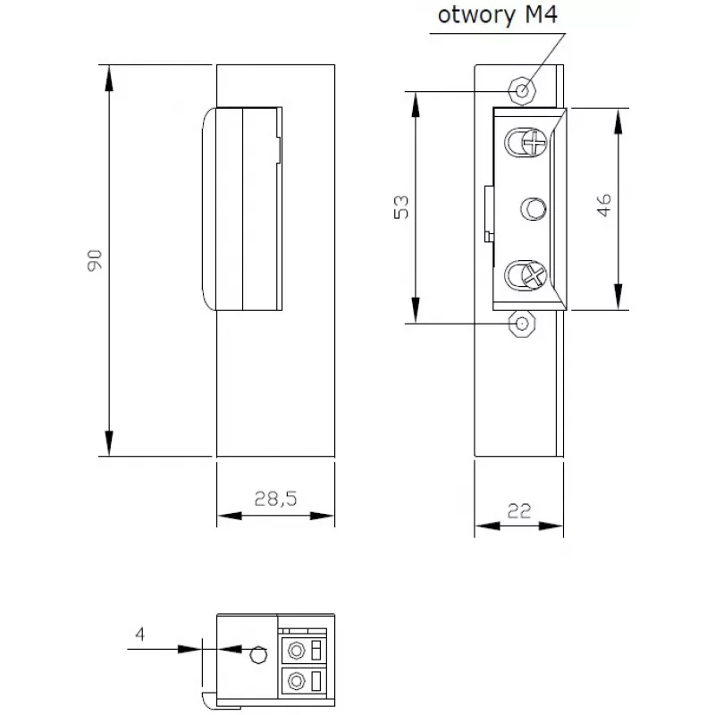 ELEKTRA-PLUS R3 incontro elettrico destro senza blocco 2191