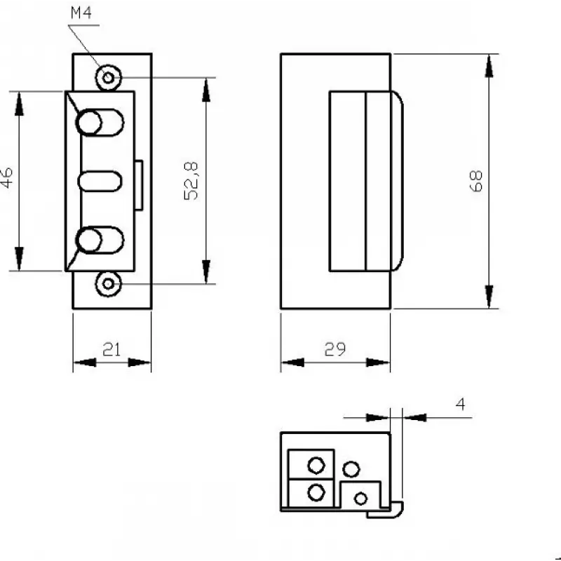 Elektra-Plus R4-24.10 incontro elettrico simmetrico, 24V