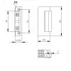 ELEKTRA-PLUS R5 incontro elettrico con blocco, simmetrico, stretto 16,5mm 9125