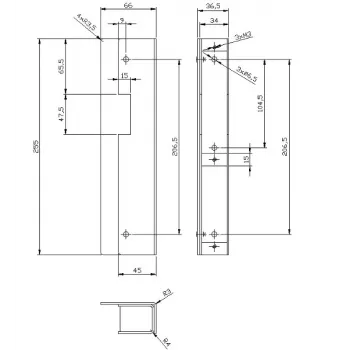 ELEKTRA-PLUS Kaseta Elektra Surowa R3, R4, R5; 3378 scatola di installazione da incasso 3 posti bianca