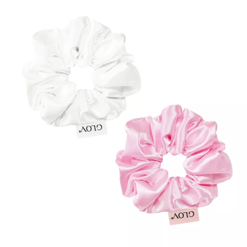 GLOV Elastici per Capelli in Raso Small Pink/Nero Confezione da 2