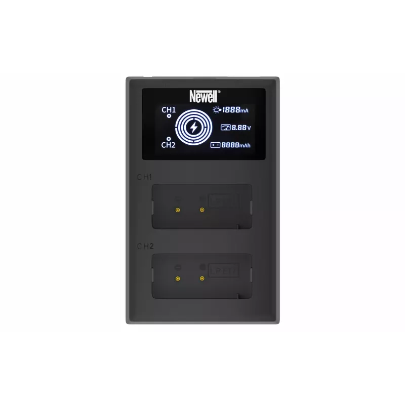 Newell Caricabatterie Dual-Channel FDL-USB-C per Batterie Canon LP-E17