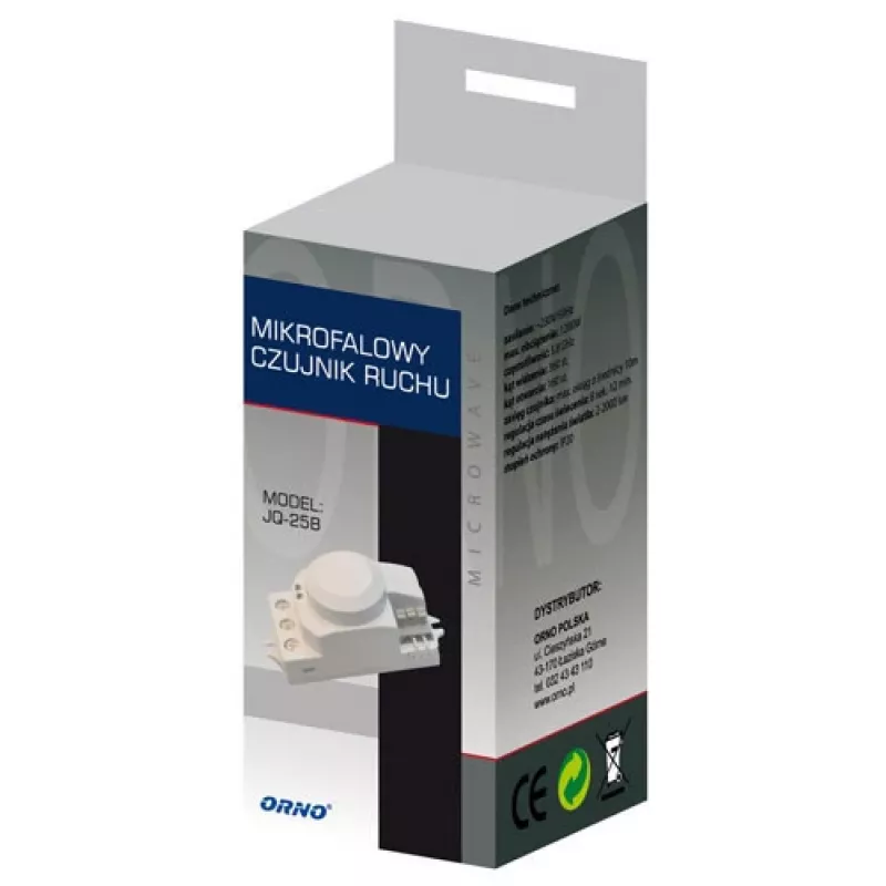 ORNO OR-CR-208 rilevatore di movimento a microonde, 5,8 GHz, 360°, montaggio a soffitto, bianco