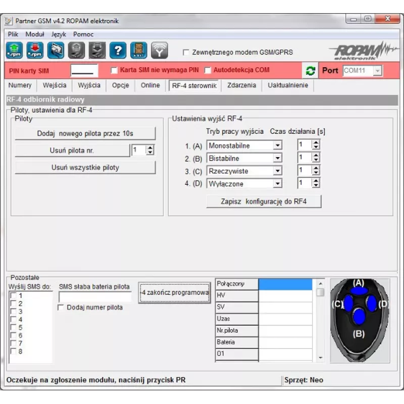 ROPAM RF-4C-2K kit radiocomando con 2 trasmettitori
