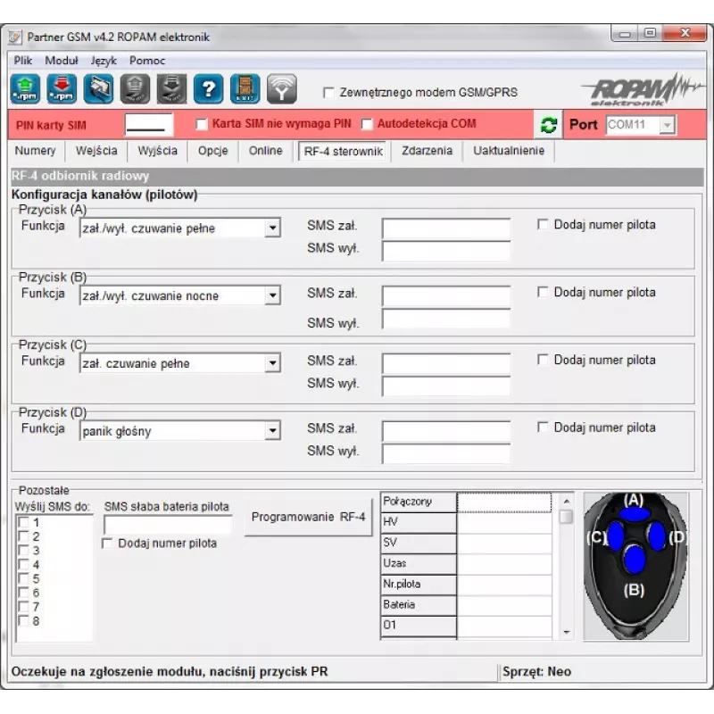 ROPAM RF-4C-2K kit radiocomando con 2 trasmettitori