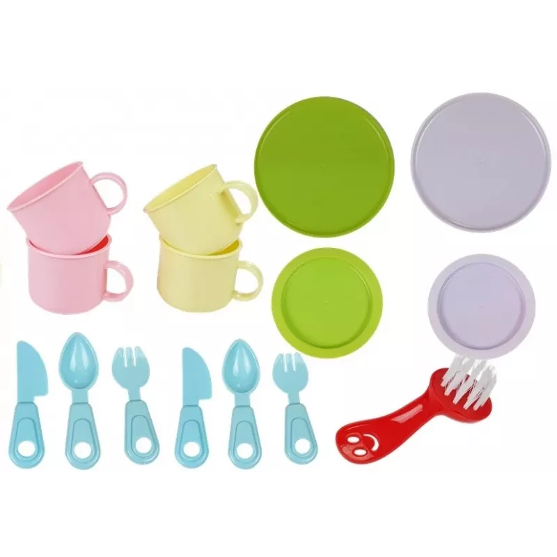 LEAN TOYS lavandino colorato con rubinetto e lavastoviglie con accessori