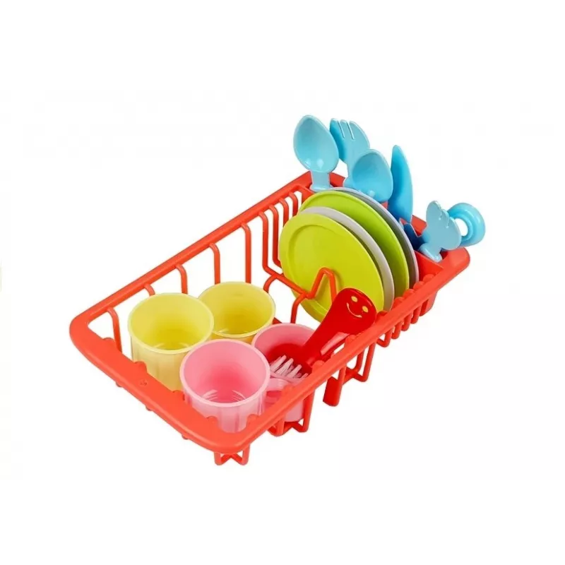 LEAN TOYS lavandino colorato con rubinetto e lavastoviglie con accessori