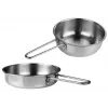 LEAN TOYS pentole e padelle in acciaio inox in miniatura 8 pezzi