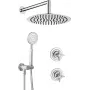 DEANTE set doccia da incasso Arnika cromato 2 uscite soffione rotondo 250mm