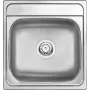 DEANTE ZHM 3100 Lavello da cucina in granito composito a 1 vasca, nero onice, 530x500 mm