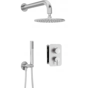 DEANTE Set doccia incasso con scatola miscelatrice - soffione pioggia, cromo, serie Arnika