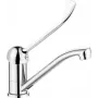 DEANTE Rubinetto lavabo con bocca orientabile - leva clinica, cromo, montaggio a una foro a parete, 7 L/min