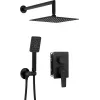 DEANTE Set doccia incasso con scatola miscelatrice, serie Omnires Y, nero opaco, soffione pioggia Ø250 mm