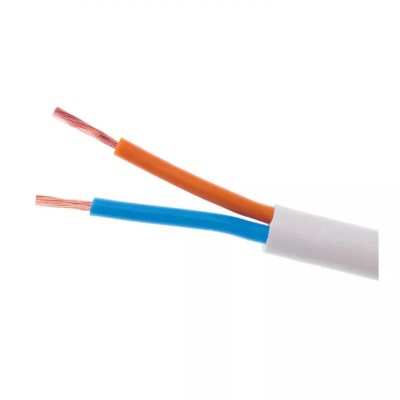 ELEKTROKABEL OMY 2x1mm² H03VV-F Cavo elettrico bianco 100m